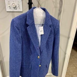 BNWT!!! J. CREW WOMEN’S BLUE LINED WOOL BLAZER SZ8